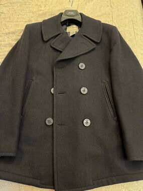 Vintage L.L. Bean Sterlingwear of Boston Anchor Collection Wool Peacoat Men S